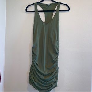 Ruched Green Dress from Express